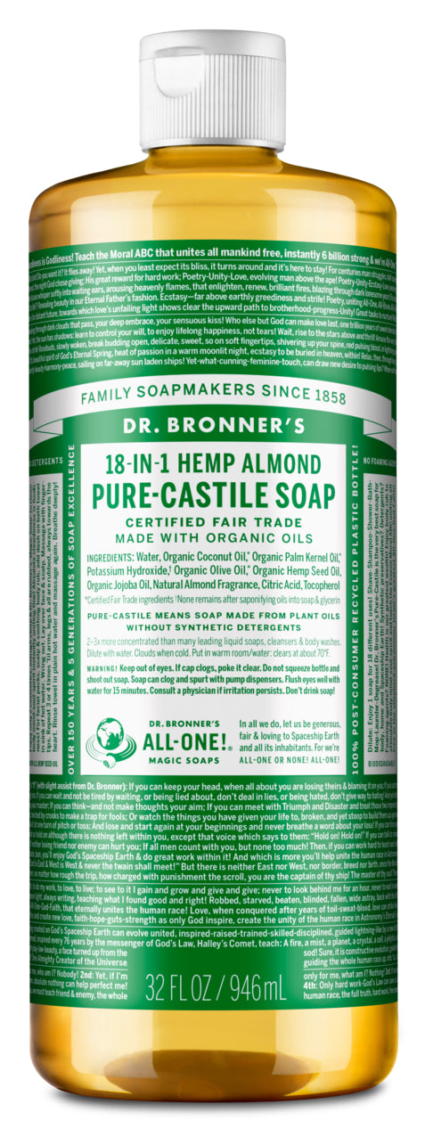 DR. BRONNER 32Z LIQUID ALMOND SOAP