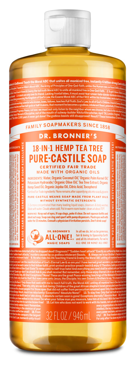 DR. BRONNER 32Z LIQUID TEA TREE SOAP