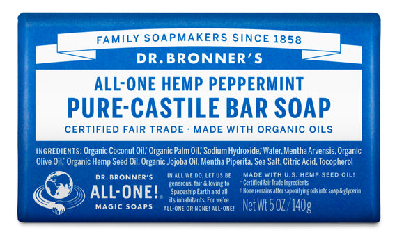 DR. BRONNER BAR PEPPERMINT SOAP #5058