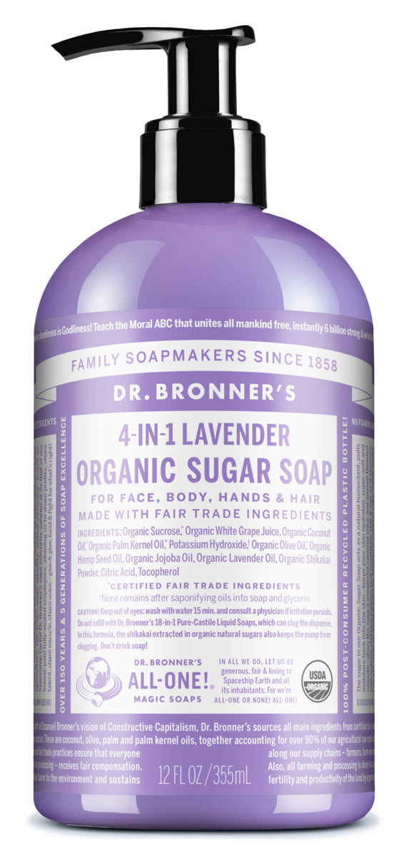 DR. BRONNER 12OZ PUMP SOAP LAVENDER