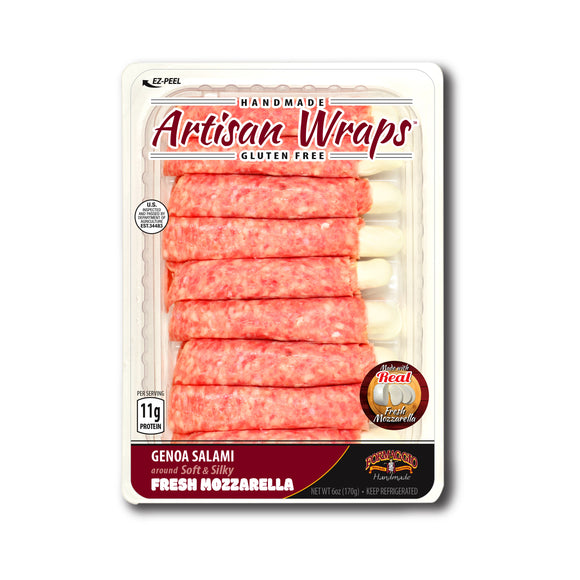 FRESH SOFT & SILKY MOZZARELLA WRAPPED IN GENOA SALAMI