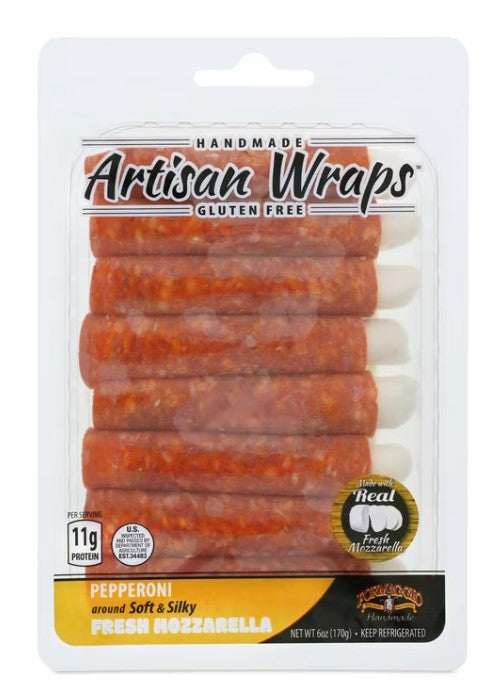 FRESH SOFT & SILKY MOZZARELLA WRAPPED IN PEPPERONI