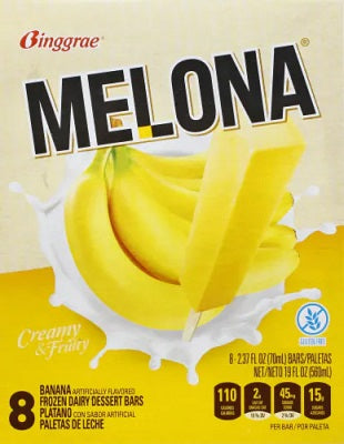 MELONA ICE CREAM BAR BANANA 8PK