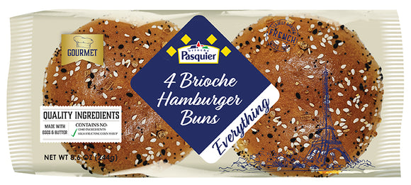 BRIOCHE HAMBURGER BUNS EVERYTHING