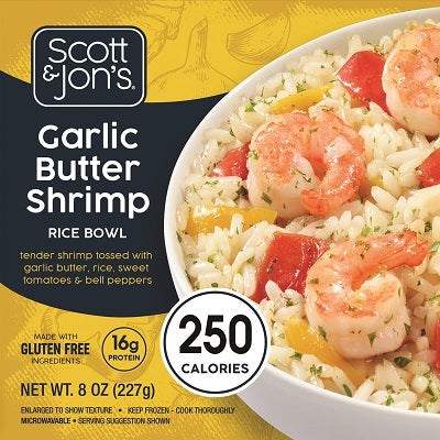 GARLIC BUTTER SHRIMP RICE BOWL