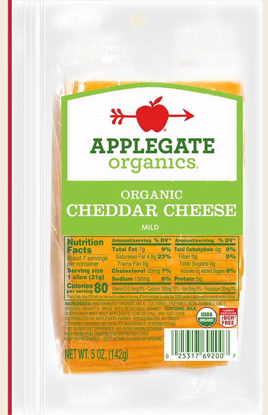 A.G. ORG. MILD CHEDDAR CHEESE SL