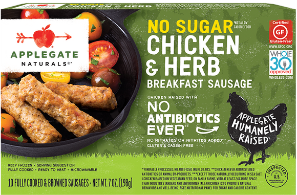 ORGANIC NO SUGAR CHICKEN & HERB SAUSAGE