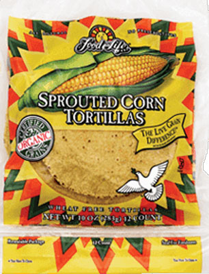 TORTILAS ORGANIC SPROUTED CORN