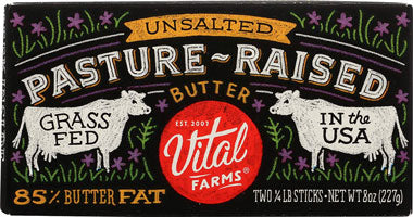 VITAL FARMS BUTTER PAST-RAISE UNSALTED